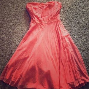 JCrew- Tea Length Dress- Coral- size 0